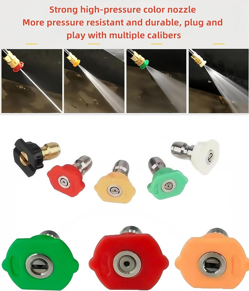 uvbws 7 Pack Daily Pressure Washer Tips, 40 Degree White Power Washer Nozzle Tips 1/4 Inch Quick Connect, 4000 PSI High-Pressure for Home and Outdoor Cleaning (White) - Image 4